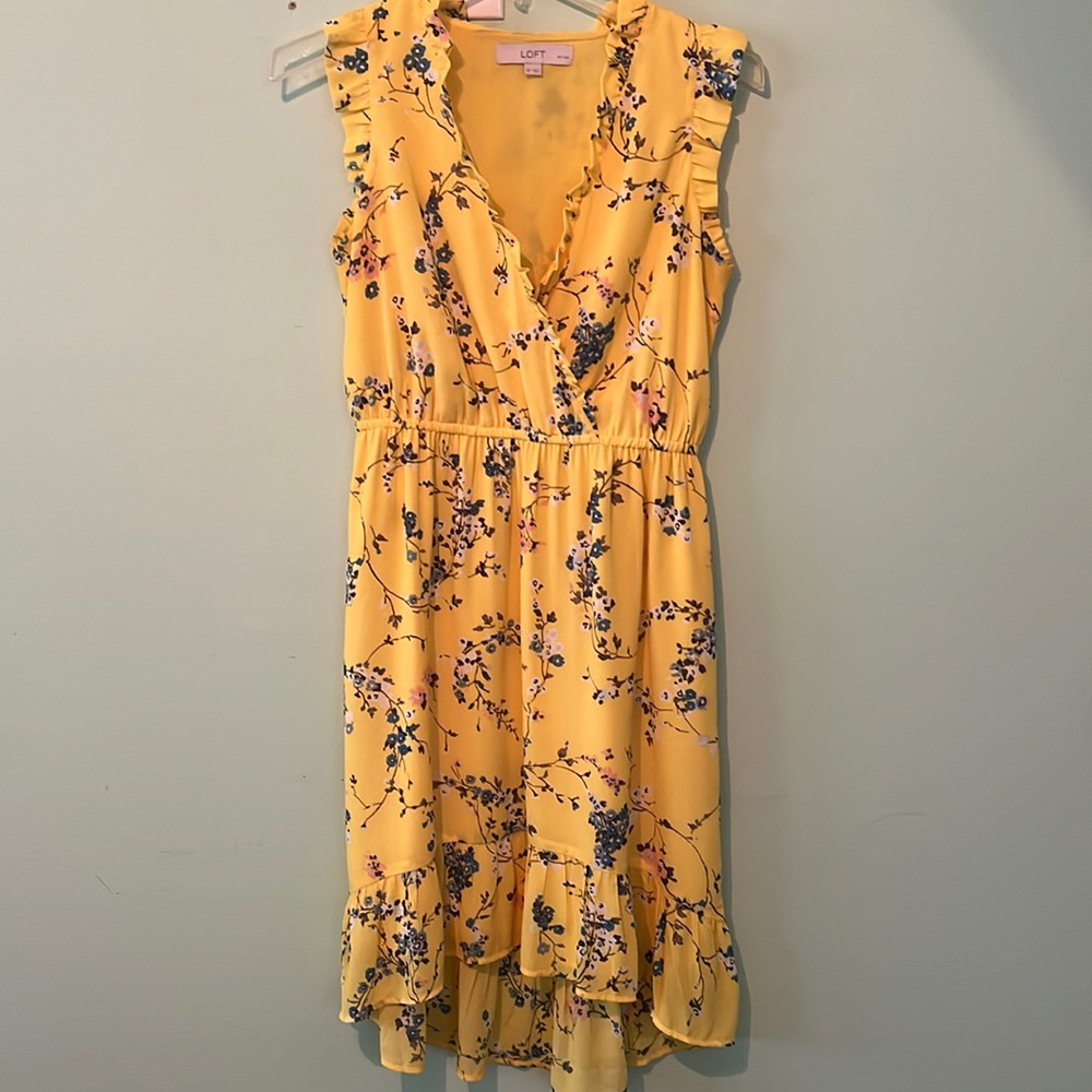 Loft Yellow Floral dress